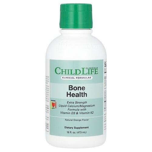 Childlife Clinicals Liquid Calcium Magnesium Formula With Vitamin D3 Vitamin K2 Natural Orange 16 Fl Oz 473 Ml
