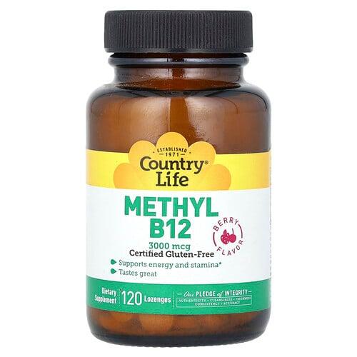 Country Life Methyl B12 Berry 3 000 Mcg 120 Lozenges product image
