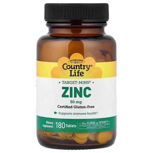 Country Life Target Mins Zinc 50 Mg 180 Tablets
