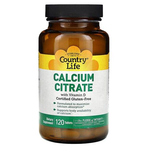 Country Life Calcium Citrate With Vitamin D 120 Tablets product image