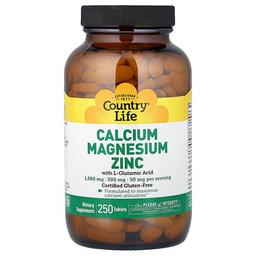 Country Life Calcium Magnesium Zinc 250 Tablets