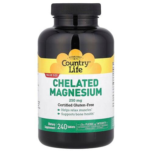 Country Life Chelated Magnesium 250 Mg 240 Tablets