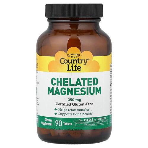 Country Life Chelated Magnesium 250 Mg 90 Tablets
