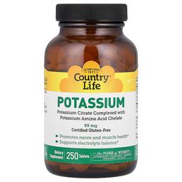 Country Life Potassium 99 Mg 250 Tablets