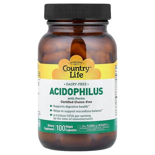Country Life Acidophilus With Pectin 100 Vegan Capsules