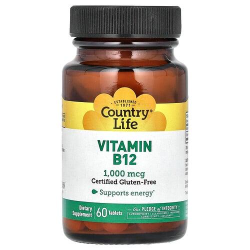 Country Life Vitamin B12 1 000 Mcg 60 Tablets