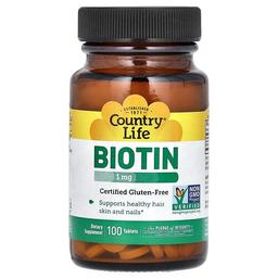Country Life Biotin 1 Mg 100 Tablets