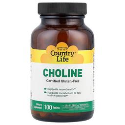 Country Life Choline 266 Mg 100 Tablets