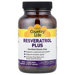 Country Life Resveratrol Plus 120 Vegan Capsules