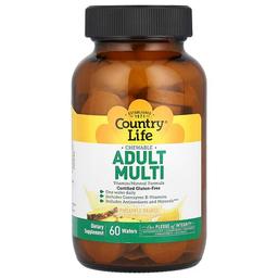 Country Life Chewable Adult Multi Pineapple Orange 60 Wafers