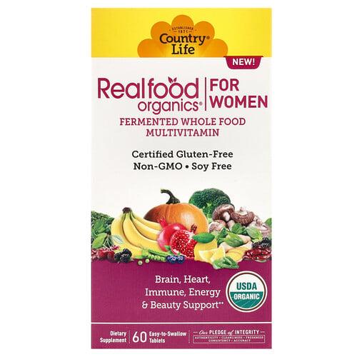 Country Life Realfood Organics Multivitamin For Women 60 Easy To Swallow Tablets product image