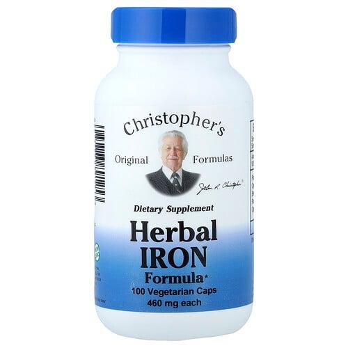 Christopher S Original Formulas Herbal Iron Formula 100 Vegetarian Caps product image