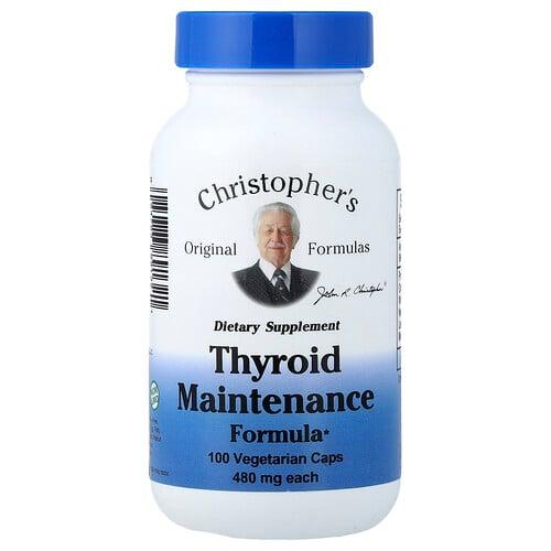 Christopher S Original Formulas Thyroid Maintenance Formula 100 Vegetarian Caps