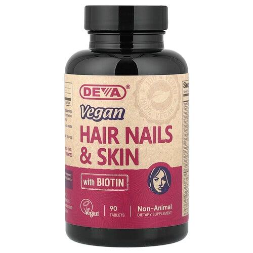 Deva Vegan Hair Nails Skin With Biotin 90 Tablets product image