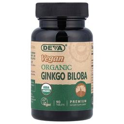 Deva Vegan Organic Ginkgo Biloba 90 Tablets 300 Mg Per Tablet
