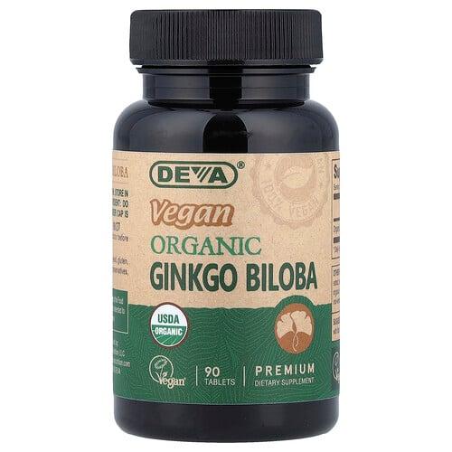 Deva Vegan Organic Ginkgo Biloba 90 Tablets 300 Mg Per Tablet