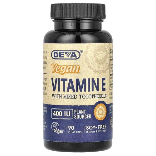 Deva Vegan Vitamin E With Mixed Tocopherols 400 Iu 90 Vegan Caps product image
