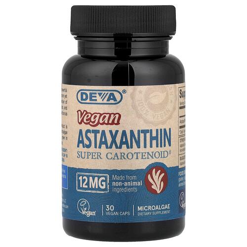 Deva Vegan Astaxanthin Super Carotenoid 12 Mg 30 Vegan Caps