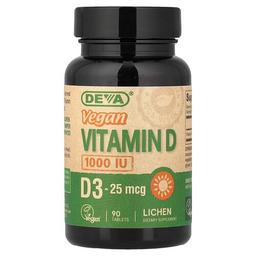 Deva Vegan Vitamin D3 25 Mcg 1 000 Iu 90 Tablets