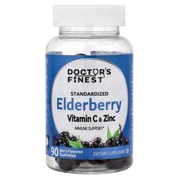 Doctor S Finest Standardized Elderberry Vitamin C Zinc Berry 90 Gummies