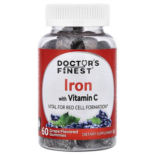 Doctor S Finest Iron With Vitamin C Grape 60 Gummies product image