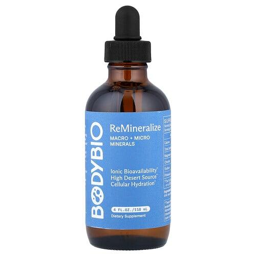 Bodybio Remineralize Macro Micro Minerals 4 Fl Oz 118 Ml