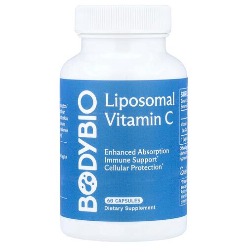 Bodybio Liposomal Vitamin C 60 Capsules 500 Mg Per Capsule