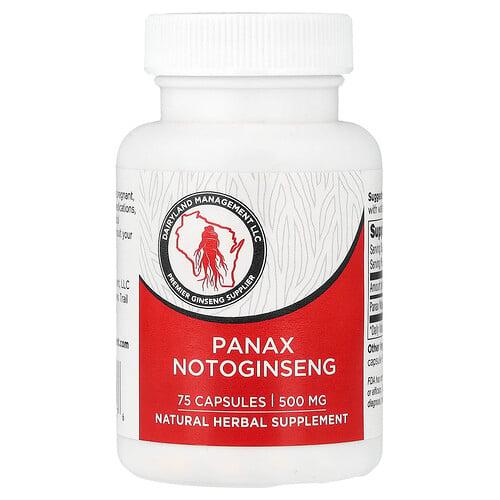 Dairyland Ginseng Panax Notoginseng 500 Mg 75 Capsules