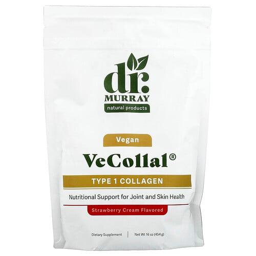 Dr Murray S Vecollal Vegan Type 1 Collagen Strawberry Cream 16 Oz 454 G