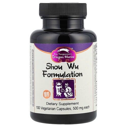 Dragon Herbs Shou Wu Formulation 500 Mg 100 Vegetarian Capsules