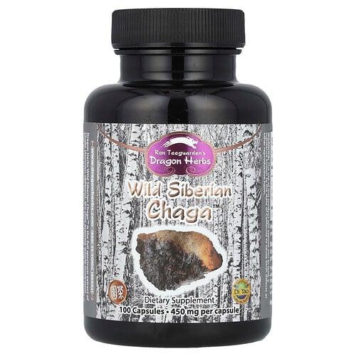 Dragon Herbs Wild Siberian Chaga 450 Mg 100 Capsules