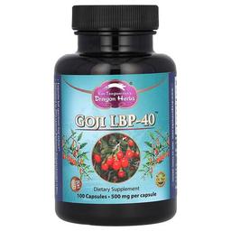 Dragon Herbs Goji Lbp 40 500 Mg 100 Vegetarian Capsules