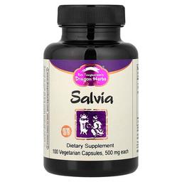 Dragon Herbs Salvia 500 Mg 100 Vegetarian Capsules