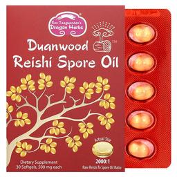 Dragon Herbs Duanwood Reishi Spore Oil 500 Mg 30 Softgels