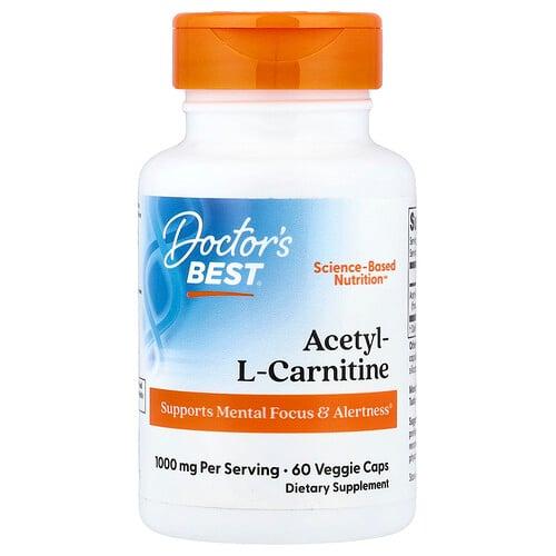 Doctor S Best Acetyl L Carnitine 60 Veggie Caps 500 Mg Per Capsule