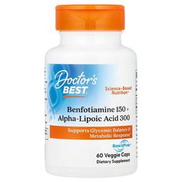 Doctor S Best Benfotiamine 150 Alpha Lipoic Acid 300 60 Veggie Caps