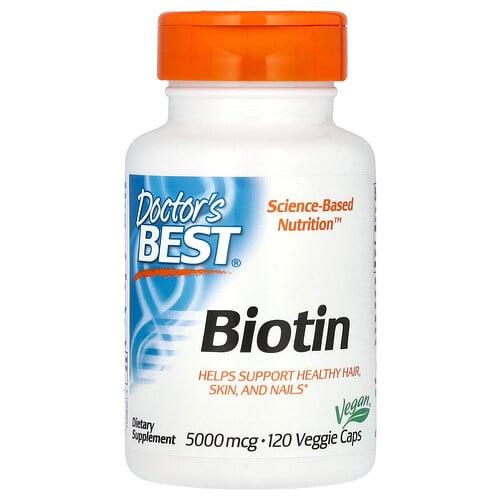 Doctor S Best Biotin 5 000 Mcg 120 Veggie Caps product image