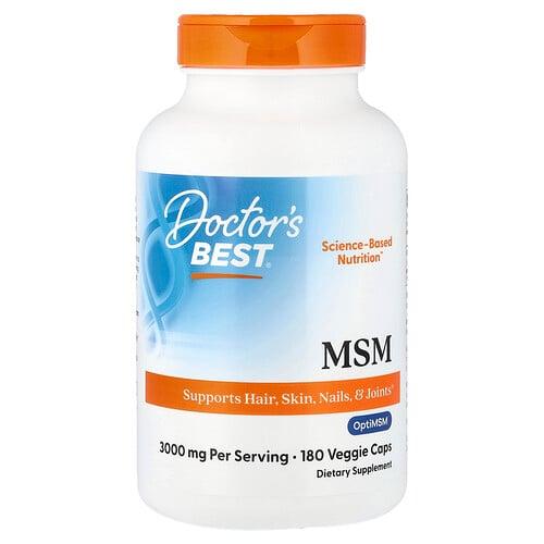 Doctor S Best Msm 180 Veggie Caps 1 000 Mg Per Capsules product image