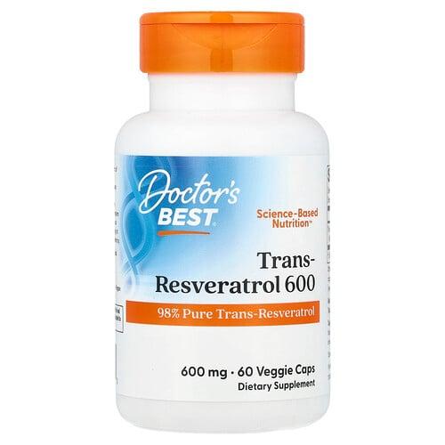 Doctor S Best Trans Resveratrol 600 600 Mg 60 Veggie Caps