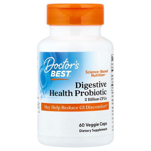 Doctor S Best Digestive Health Probiotic 133 Mg 2 Billion Cfus 60 Veggie Caps