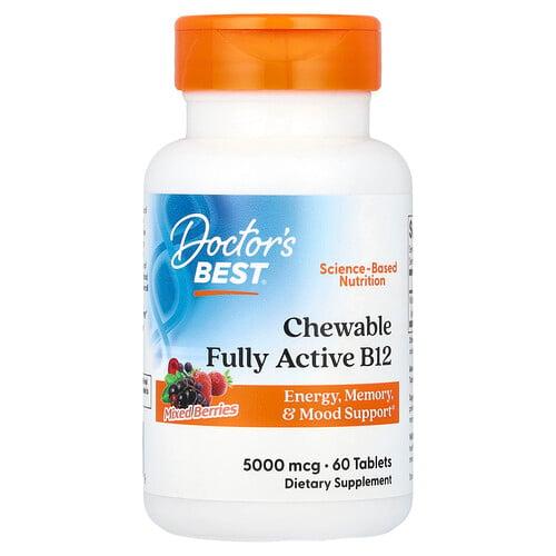 Doctor S Best Chewable Fully Active B12 Mixed Berries 5 000 Mcg 60 Tablets product image