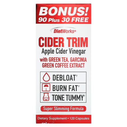 Dietworks Cider Trim Apple Cider Vinegar 120 Capsules