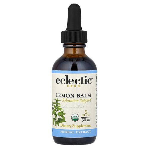 Eclectic Herb Lemon Balm Extract Relaxation Support 2 Fl Oz 60 Ml