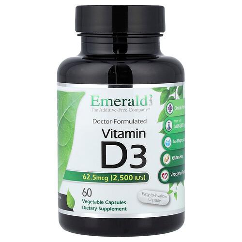 Emerald Laboratories Vitamin D3 60 Vegetable Capsules