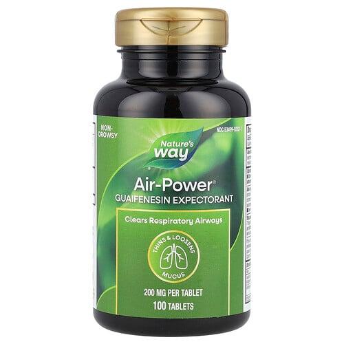 Nature S Way Air Power Guaifenesin Expectorant 200 Mg 100 Tablets