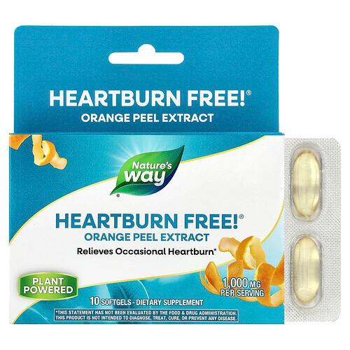 Nature S Way Heartburn Free 10 Softgels 1 G Per Softgel