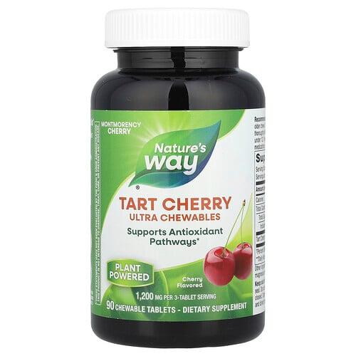 Nature S Way Tart Cherry Ultra Chewables Cherry 90 Chewable Tablets 400 Mg Per Tablet