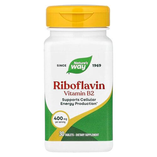 Nature S Way Riboflavin Vitamin B2 400 Mg 30 Tablets product image