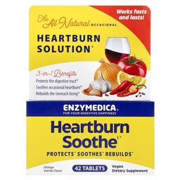 Enzymedica Heartburn Soothe Orange Vanilla 42 Tablets