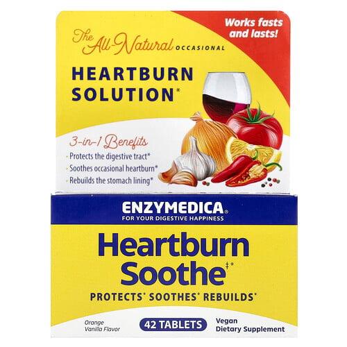 Enzymedica Heartburn Soothe Orange Vanilla 42 Tablets